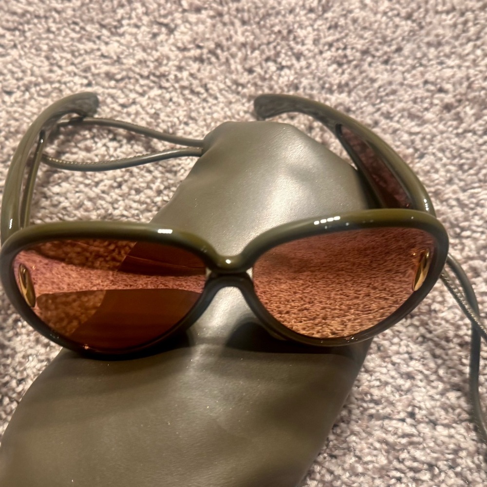 Loewe Olive Sunglasses with Rose Gold lenses